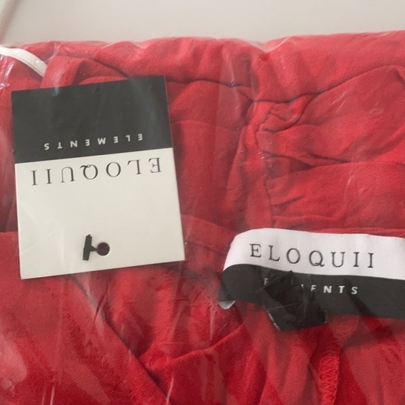 Eloquii Red Knot Front Ruffle Bottom Dress New 20 - Picture 7 of 13